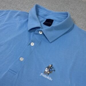 Dunning Fiddlesticks Golf Polo Shirt Mens XL Blue Cotton Short Sleeve Logo